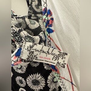 Free People Black and White Floral beach cover up or nightie